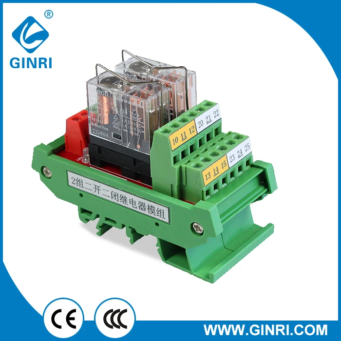 GINRI JR 2L2 2 канальный SPDT OMRON релейный модуль с разъемом plc Выходная релейная плата