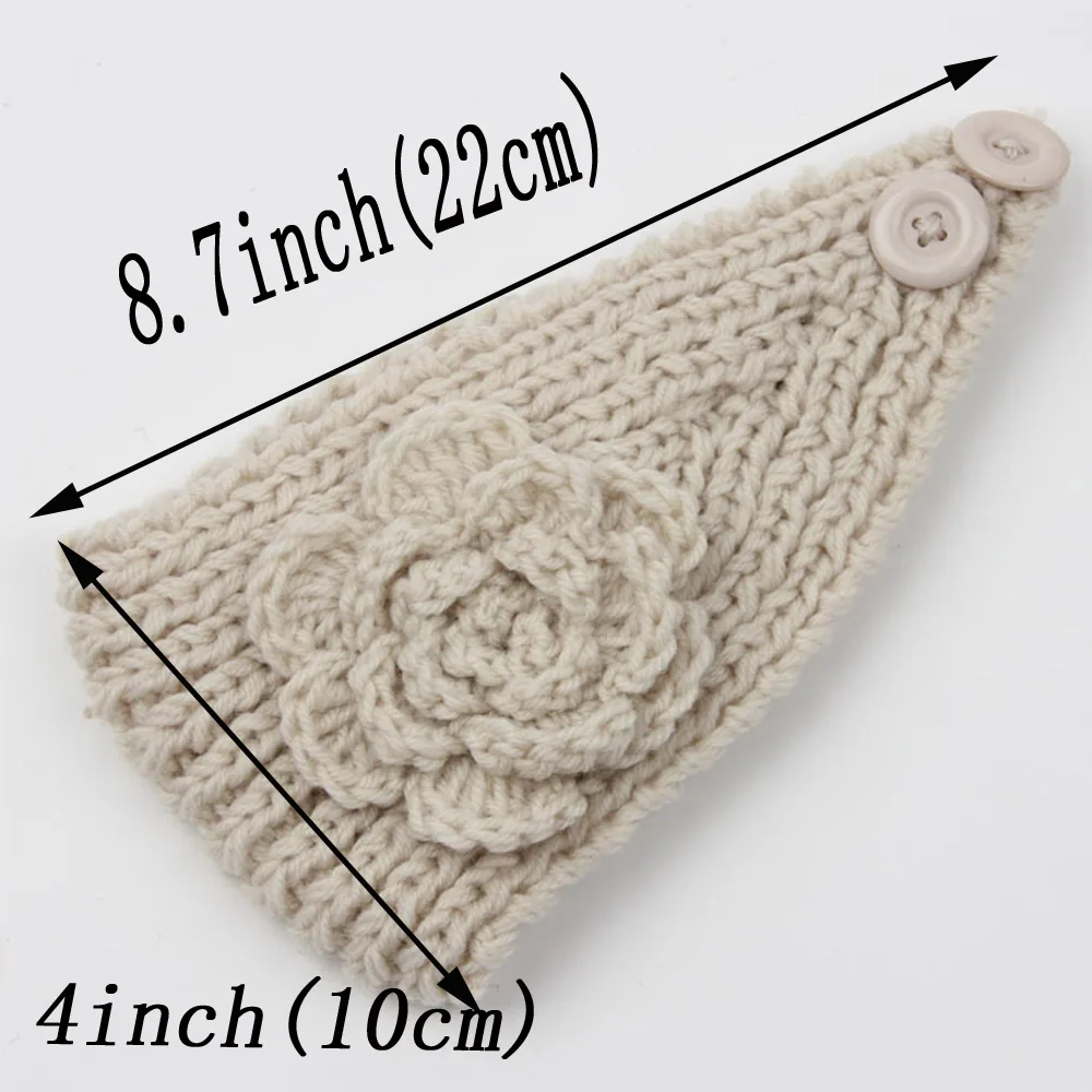 Модная осенне зимняя шерстяная повязка на голову вязаные крючком наушники