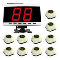 singcall wireless calling system service button for restaurant 10pcs white ape560 pagers and 1pc ape9000 display receiver