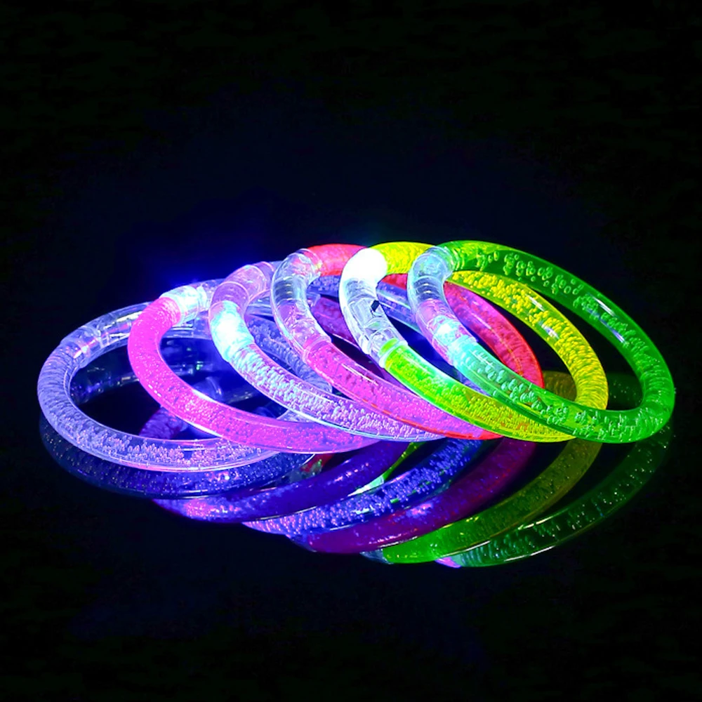 50 шт./лот акриловый браслет со светодиодной вспышкой светящийся игрушки LED