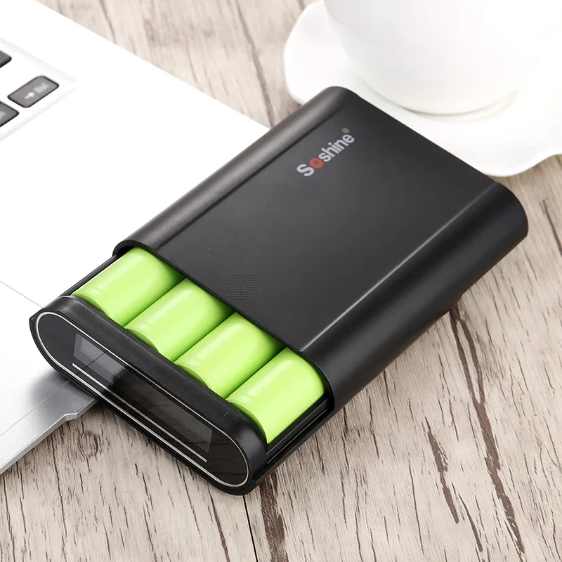 SoShine E3 4x18650 портативный внешний аккумулятор зарядное устройство для iPhone для samsung мобильный USB портативное освещение аксессуары