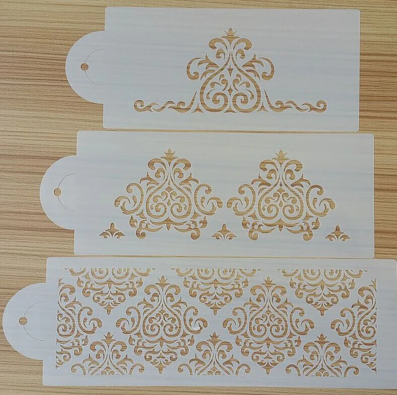 3 шт./лот трафареты популярного дизайна для украшения торта инструменты