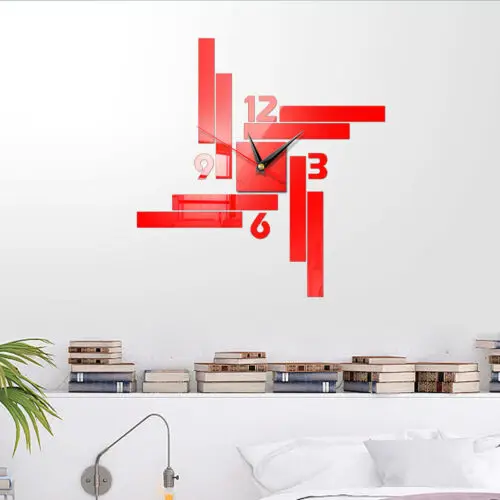 Новинка 2019 часы настенные Horloge 3D сделай сам акриловые зеркальные наклейки