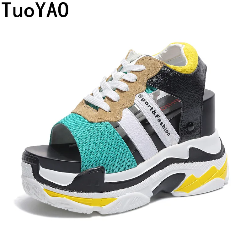 2019 Женские летние сандалии новая коллекция Красная обувь на танкетке Спортивная