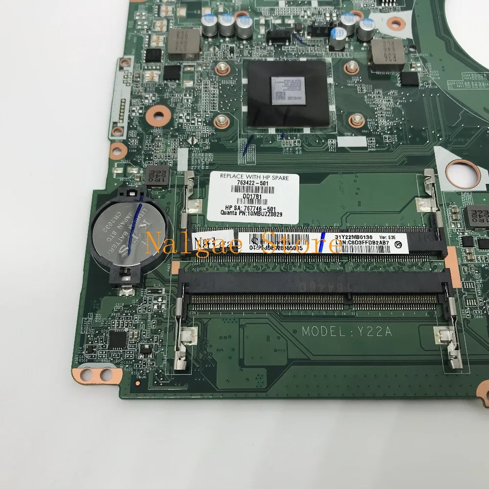 763422-501 763422-001 для HP PAVILION 17Z-F000 Pavilion 17-F материнская плата ноутбука DAY22AMB6E0 REV: E A8-6410 Y22A |