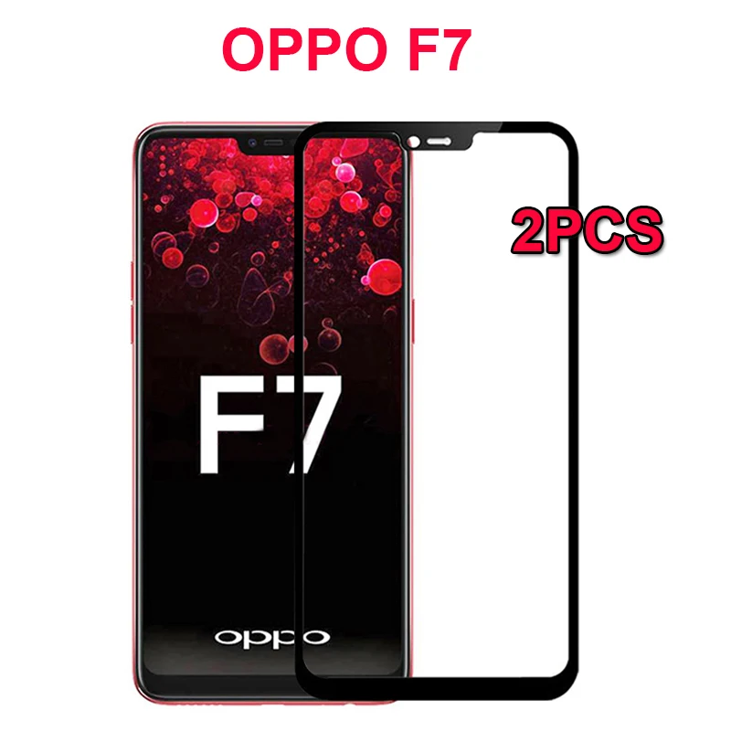 

2PC Tempered Glass For OPPO F7 Screen Protector OPPO F7 OPPOF7 Glass Film OPPO F7 F 7 CPH1819 CPH1821 Full Cover Protective Film