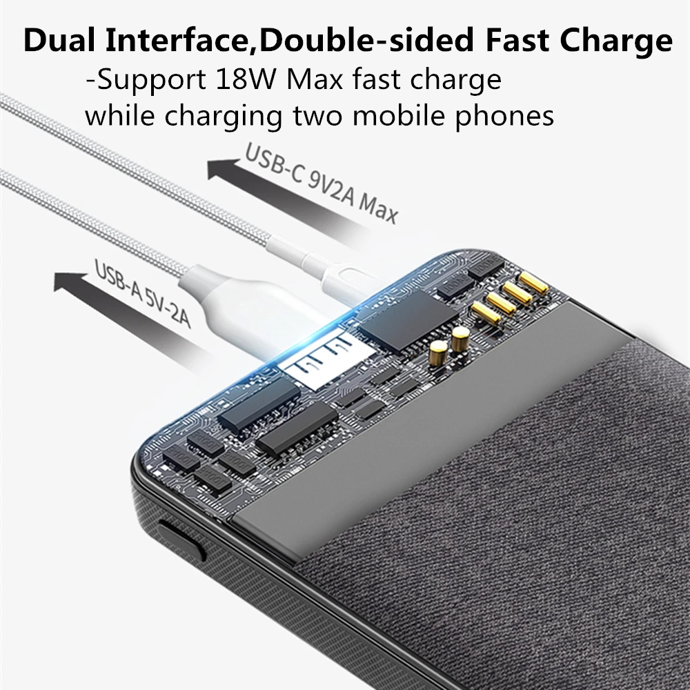 NANFU 10000 mAh 18 W PD быстрое зарядное устройство power Bank портативное QC3.0 внешний