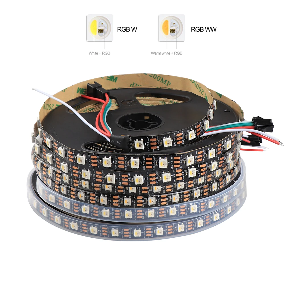 SK6812 RGBW RGBWW 4 в 1 30/60/144 светодиодов индивидуальная Адресуемая Пиксельная