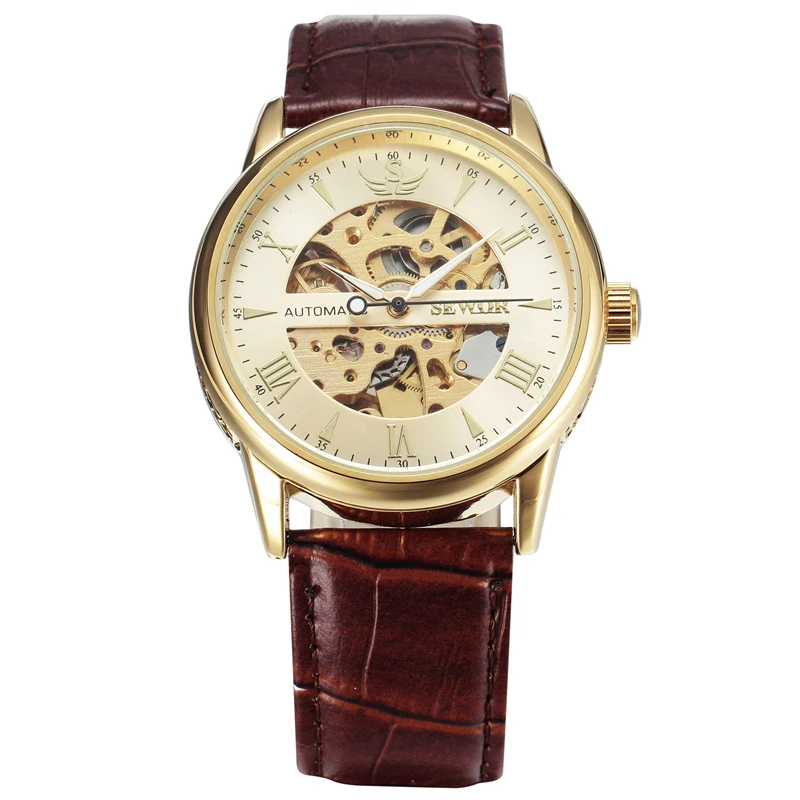 Sewor марка Montre роковой часы Homme Huarache механические наручные мода браслет Relogio Masculino