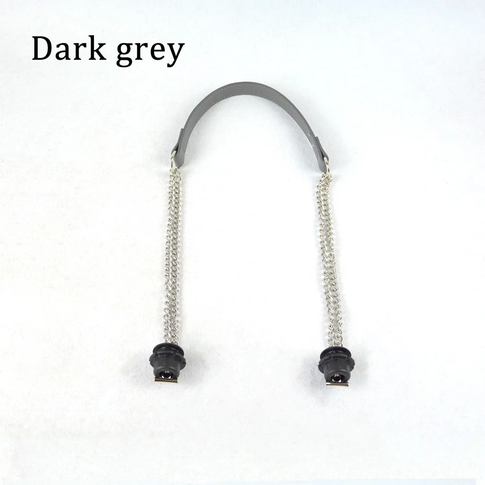 Dark Grey Tanqu 1 шт. Obag Серебряная длинная двойная цепь OT T OBag ручки для Obag EVA O сумка женская сумка на плечо - Цвет: Dark Grey
