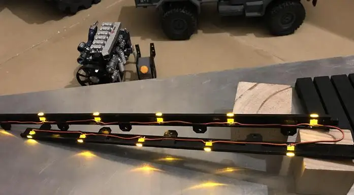 Боковые шасси предупреждающие огни светодиодные для 1/14 Tamiya RCW4D LEISU BENZ HOBBY KING внедорожный VOLVO MAN TGX трактор инженерный грузовик