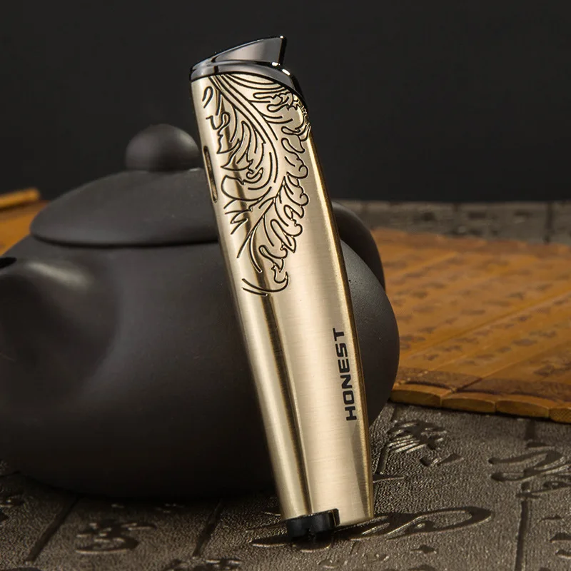 Lighter High-end Creative Personality Straight Into The Windproof Cigar Outdoor Inflatable Gadgets for Men Gift | Дом и сад