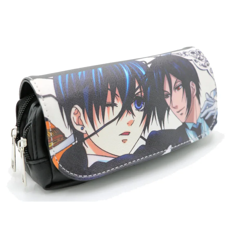 Пенал для карандашей с изображением персонажа из аниме Черный Батлер|makeup pouch