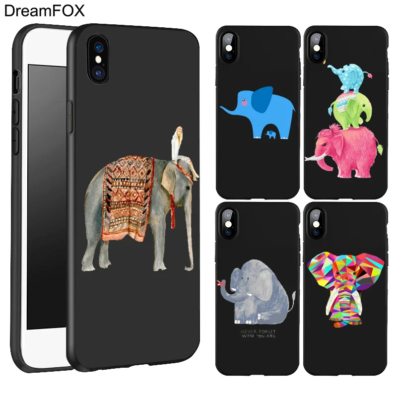 DREAMFOX K326 Nauty Elephant Black Soft TPU Silicone Case Cover For Apple iPhone XR XS Max X 8 7 6 6S Plus 5 5S 5G SE |