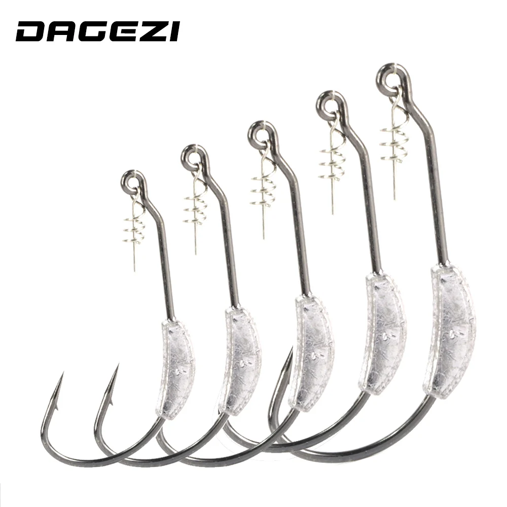 DAGEZI 5 размеров/лот с свинцовым коленчатым крюком рыболовный крючок Pesca рыболовные Крючки Карп крючки для Червяков 2 г/2,5 г/3г/5,25 г/G7G