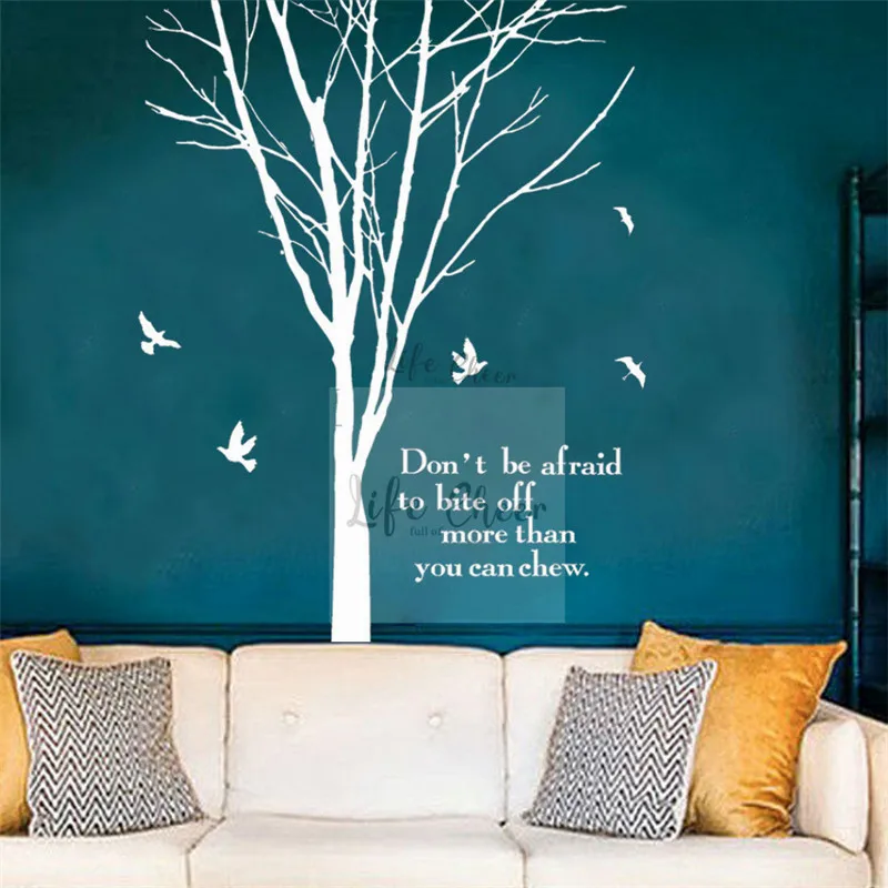 Вдохновляющая цитата с деревом настенные наклейки для детской комнаты украшения