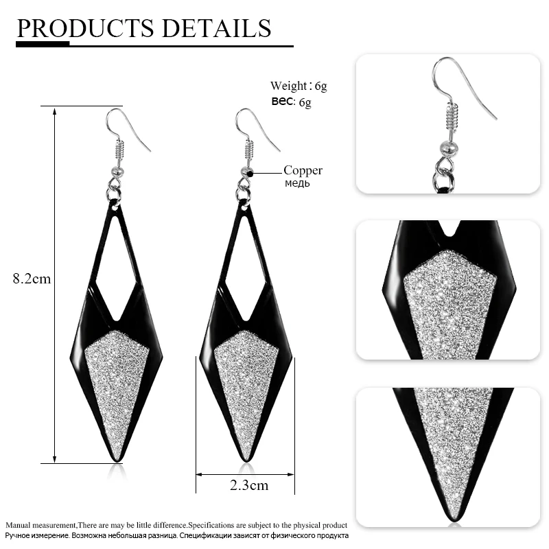 H:HYDE Geometric Hollow Out Dangle Earrings Statement Fashion Party Gift Metal Drop | Украшения и аксессуары