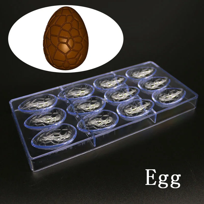 Egg 21 Grids Multiple Styles Chocolate Mold Polycarbonate High Quality Chocolate Mould Candy Mold Baking Tools - Цвет: Egg