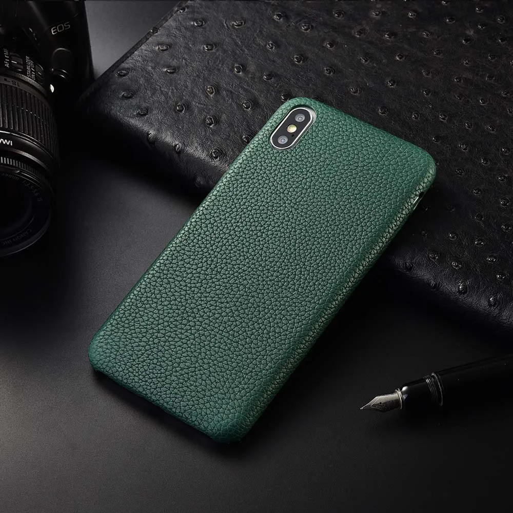 Матовый кожаный чехол с узором Личи для iPhone 11 Pro XS Max XR Coque X 6 6S 7 8 Plus Мягкий