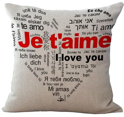 Новинка для влюбленных свадеб любовь наволочка льняной подушки жаккардовый