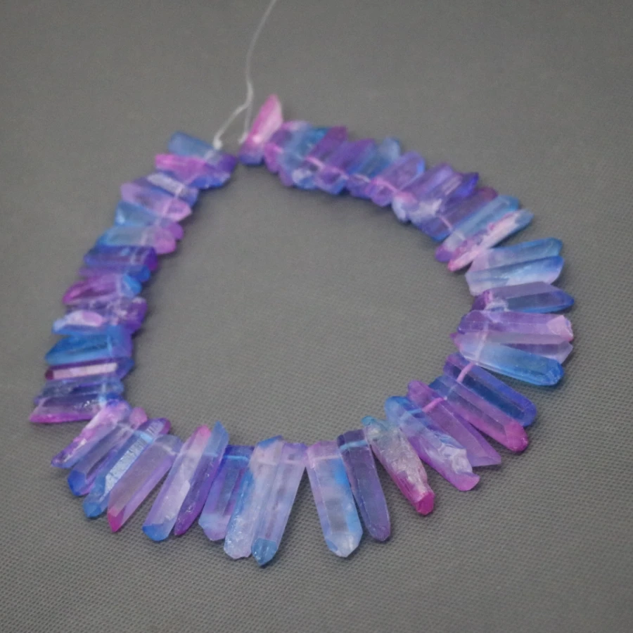 (KINDGEMS) НЕОБРАБОТАННАЯ голубая градиентная рампа искусственные бусины точечная