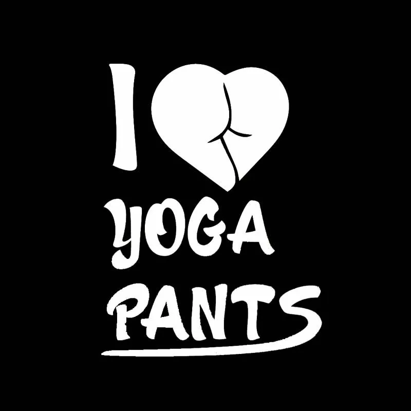 YJZT 10*13 2 см надпись I Love Yoga сексуальные черные/Серебристые модные дизайнерские