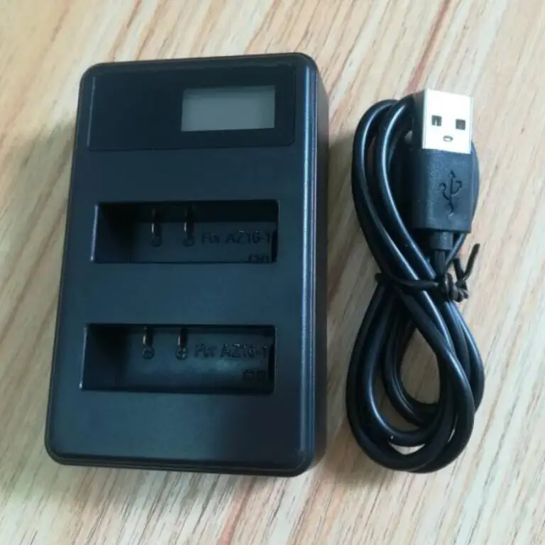 Фото Двойное зарядное устройство LCD для аккумуляторов Xiaomi YI 2 4K+ Lite AZ16-2/AZ16-1, для экшн-камер Yi, зарядка аккумуляторов 1200 мАч №2