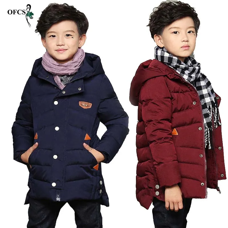 Детская зимняя одежда с хлопковой подкладкой куртка толстой для мальчиков