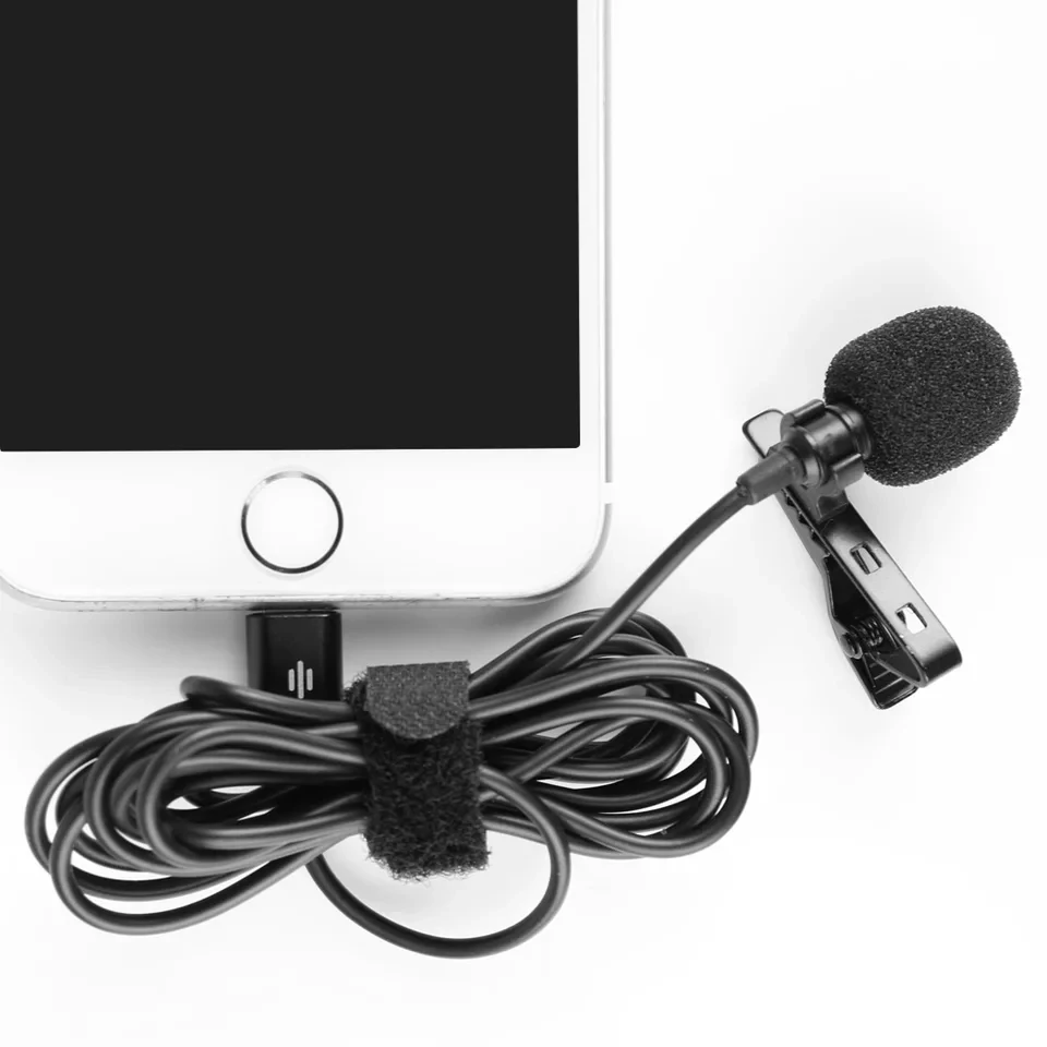 YC LM10 телефон аудио видео запись Lavalier конденсаторный микрофон для iPhone 8 7 6 5 4 Sumsang