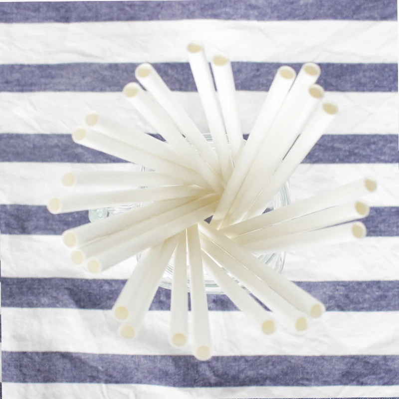 Соломинки из однотонной белой бумаги соломинки для свадебного торта свадебные
