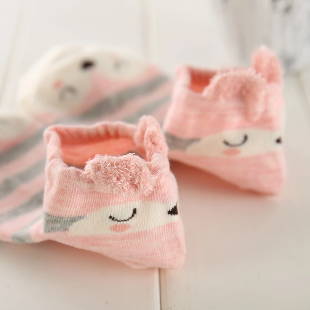 Women Cotton Socks Stereoscopic Cute Animal Female Kawaii Cat With Dog Summer Short Casual Soft Funny | Женская одежда