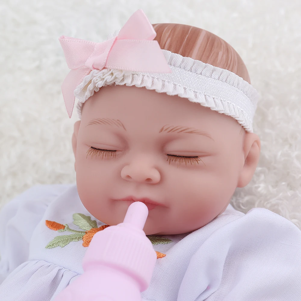 Кукла NPK Sleeping Reborn детские куклы ручной работы с белым ангелом милые 10 дюймов 25 см