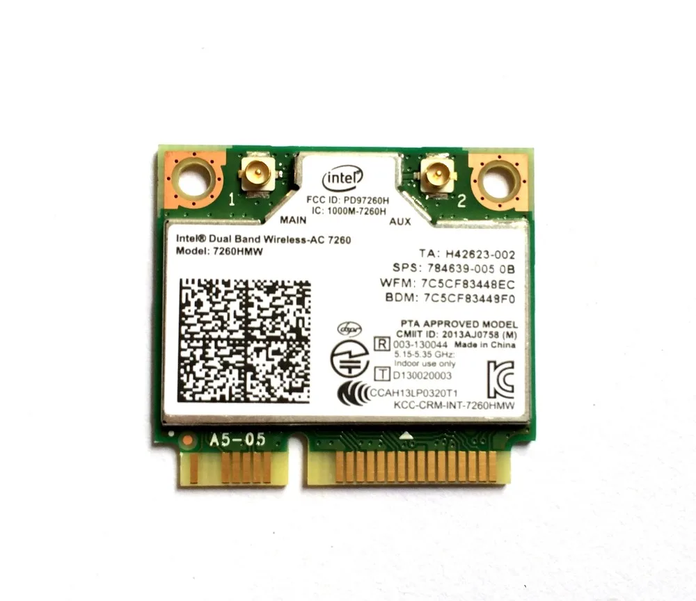 Двухдиапазонная беспроводная карта Intel 7260 Intel7260 7260AC 7260HMW 2 4 и 867 м BT4.0 мини Wi Fi|wireless