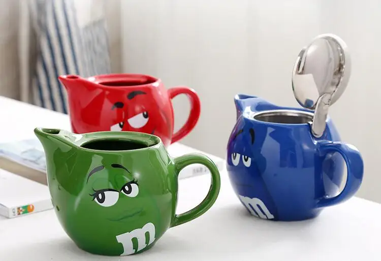 M& M бобы шоколадный чайник мультфильм чайник с фильтром большой емкости посуда для напитков лимит prodcut