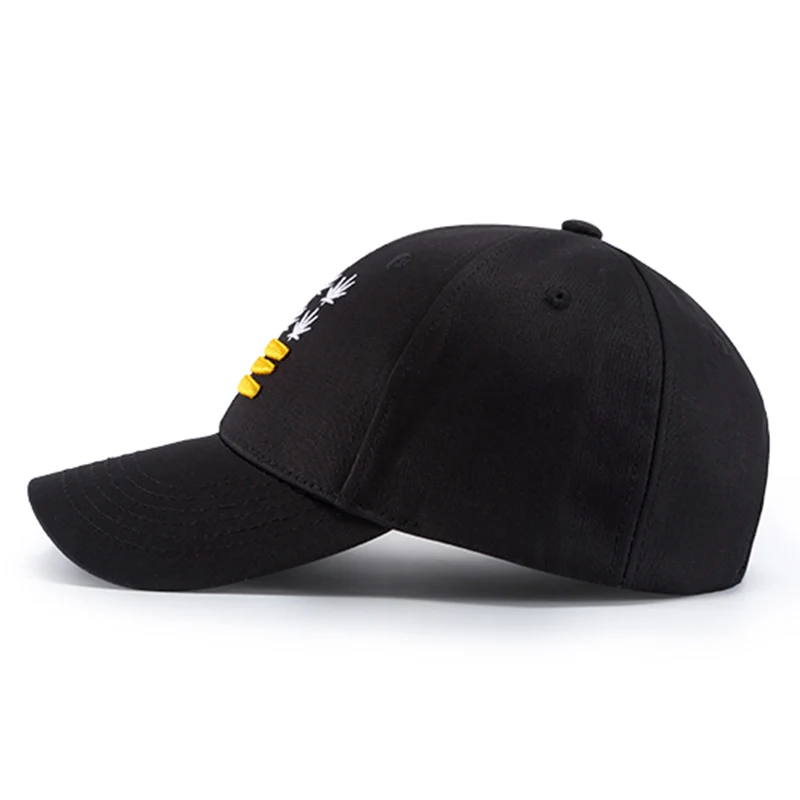 Модная бейсбольная кепка спортивная хлопковая Кепка с вышивкой конопли Snapback