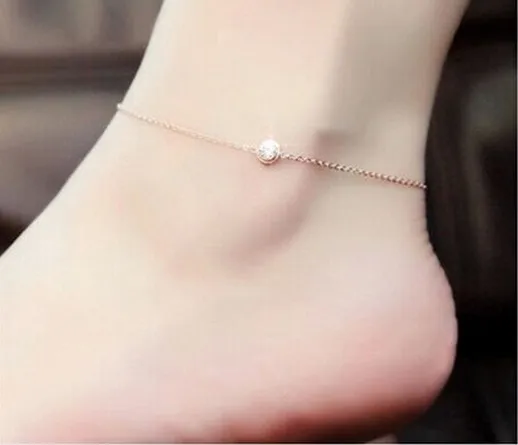 abklet 26 cm YUN RUO, модный бренд, розовое золото, браслет из цветного циркона, хрусталя, амулеты, 316L, ювелирные изделия из нержавеющей стали, женская цепь, звено, Предотвращает выцветание - Окраска металла: abklet 26 cm
