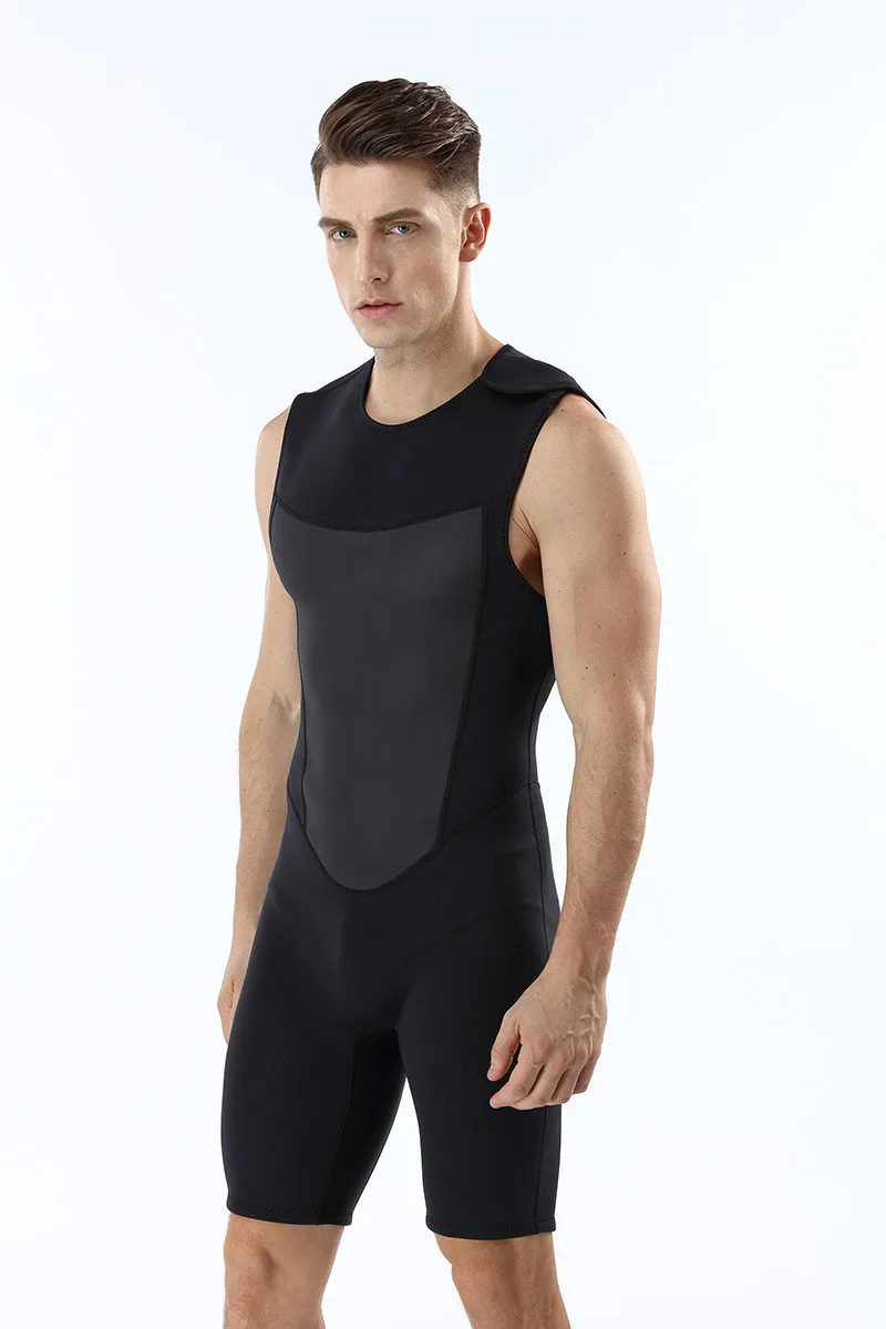 Неопреновый костюм для дайвинга без рукавов 2 мм Мужской термальный серфинга