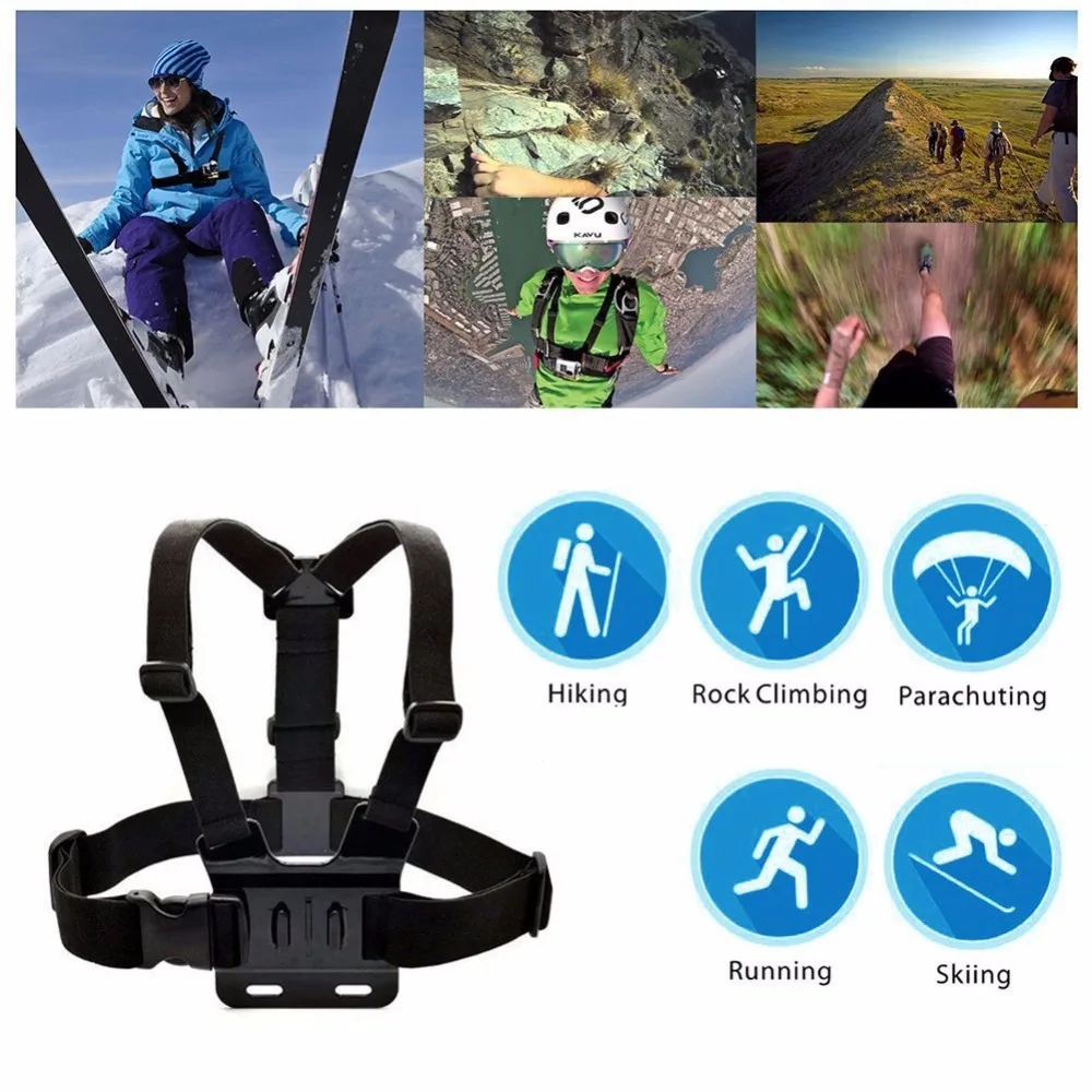 Регулируемый нагрудный ремень для камеры Gopro Hero 5|for gopro hero|gopro chest mountaction camera strap |