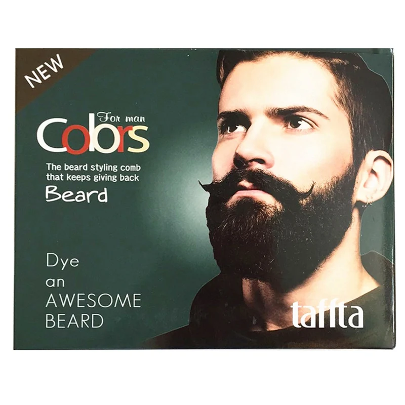 Мужская краска для бороды крем быстрого цвета натуральный черный стойкий усов и
