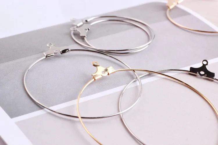 Медные минималистичные diy круглые серьги-гвоздики серьги с ушками ручной работы