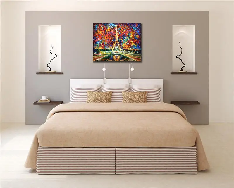 Современное искусство ручной работы Эйфелева башня моих мечт палитра ножей