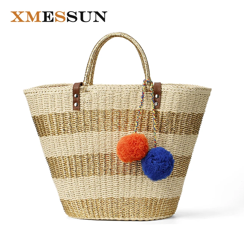 Новое поступление 2021 Пляжная Соломенная Сумка тоут для весны и лета летние сумки