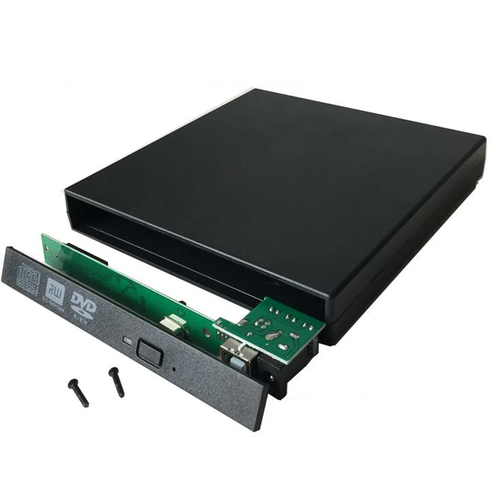 USB 2 0 внешний оптический привод коробка чехол DVD CD DVD-Rom RW к SATA жесткий диск Caddy