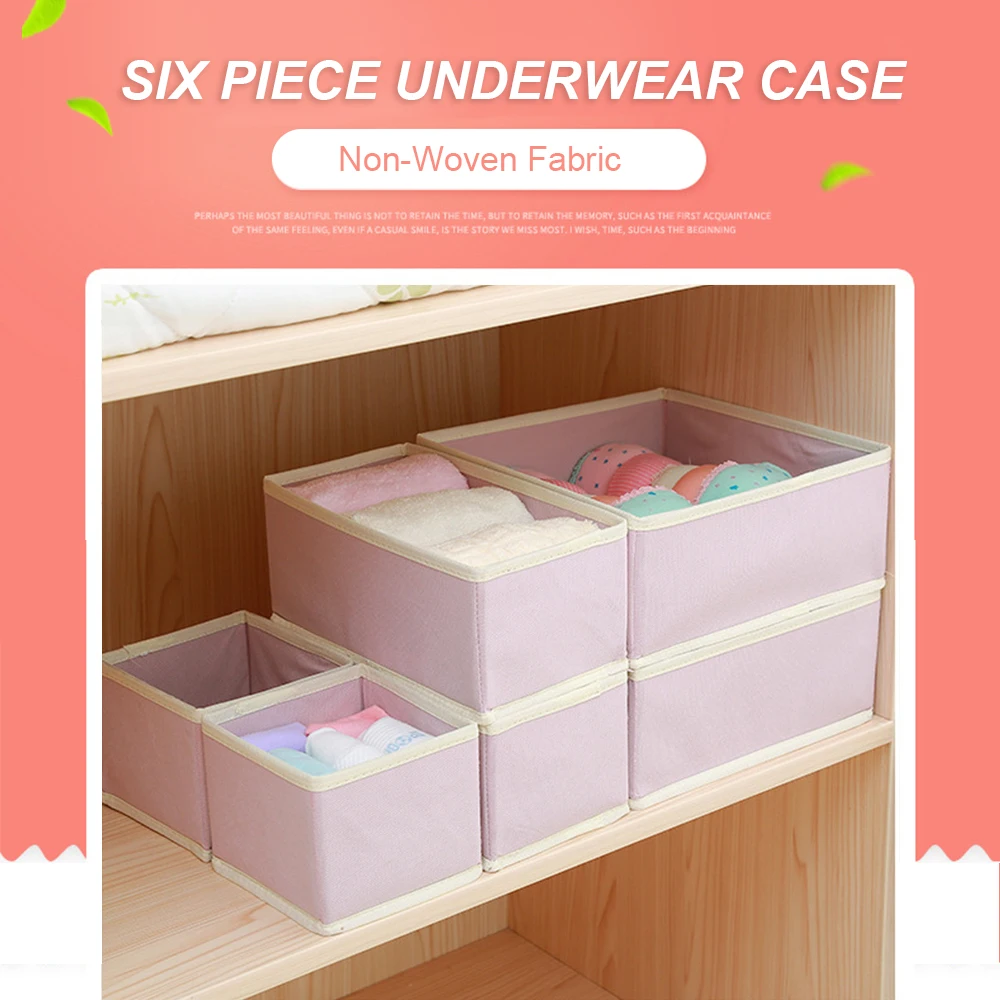 6 шт./компл. Складная Нижнее белье набор в ящике для хранения разделитель