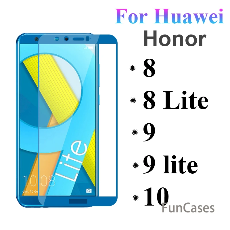 Закаленное стекло для Huawei honor 9 прозрачная стеклянная пленка на lite light 8 10 Защитная