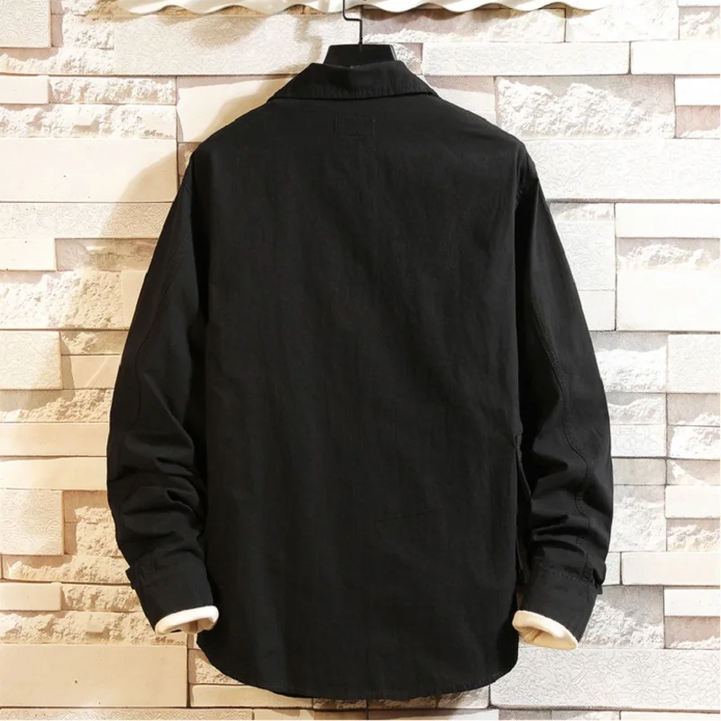 Куртка-карго мужская хлопковая повседневная верхняя одежда винтажная рубашка в