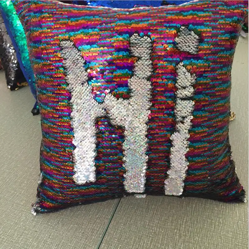 40*40cm DIY Mermaid Sequin Pillow cover Magical deccorative comfortable Pillowcase for drop shipping | Дом и сад