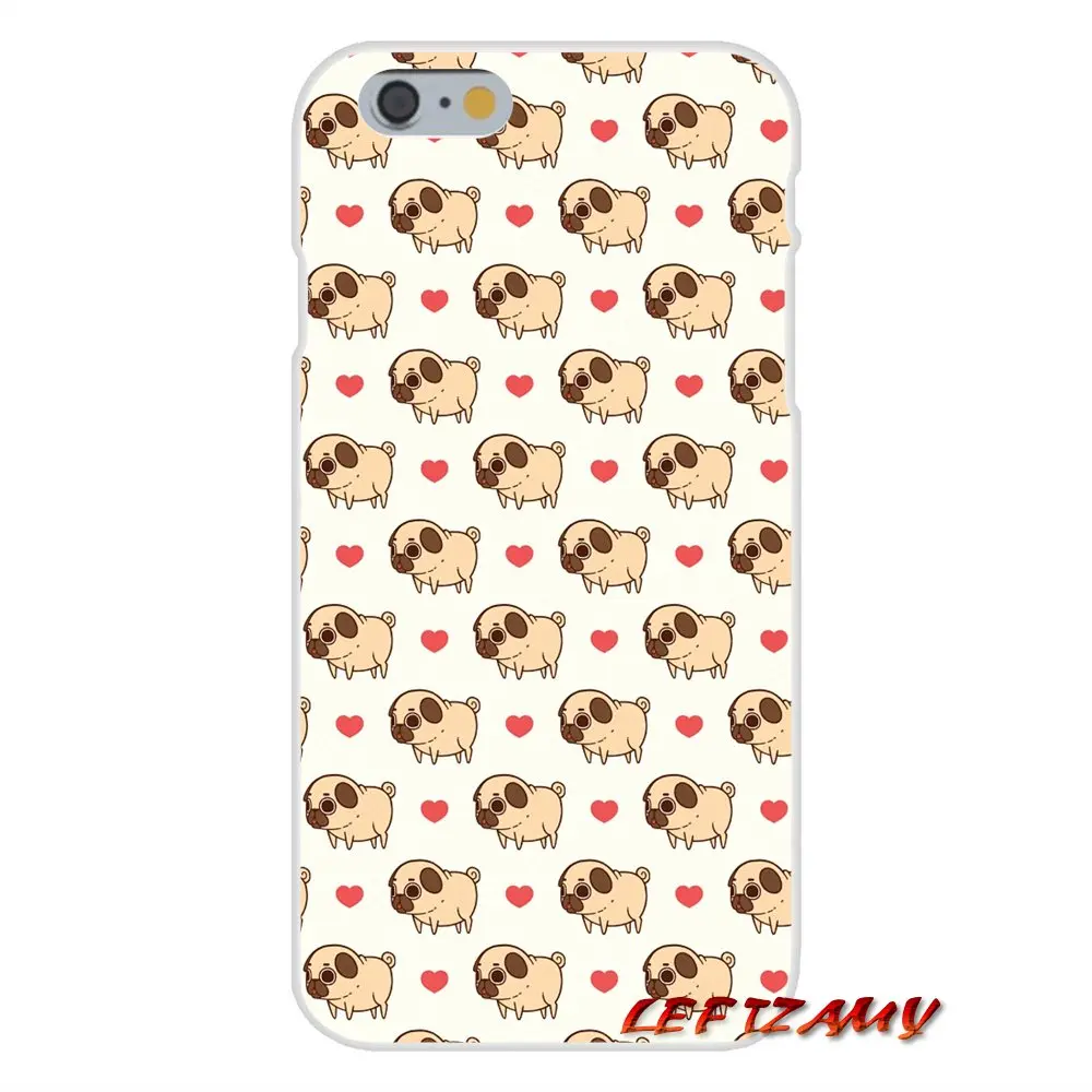 Для iPhone X XR XS MAX 4 4S 5 5S 5C SE 6 6S 7 8 Plus милые маленькие животные мопса каракули