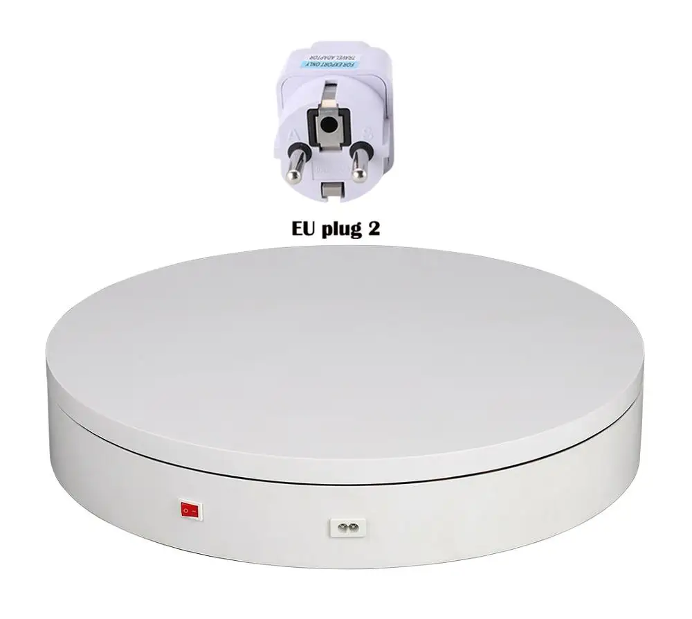 with EU plug2 ComXim 50 см 220 В Электрический поворотный стол случайное вращение в направлении модели дисплей фотографии Вращающийся поворотный стол - Цвет: with EU plug2