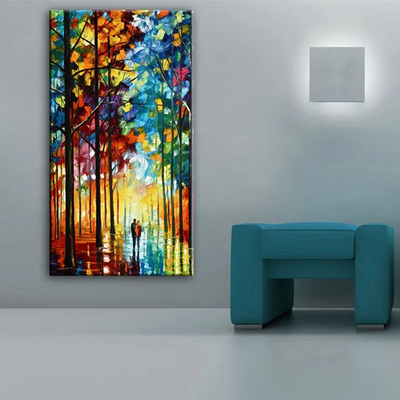 Hand Painted Scenery Oil Painting on Canvas Acrylic Streetscape Paintings Palette Knife Street Scene Art Wall Picture Home Decor | Дом и сад